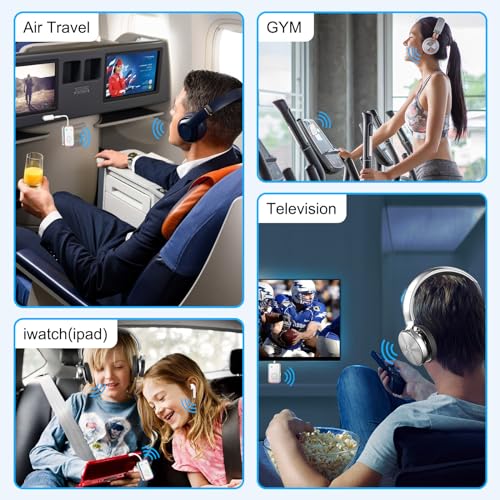 Bluetooth Transmitter for Airplane (Silver) - color: silver