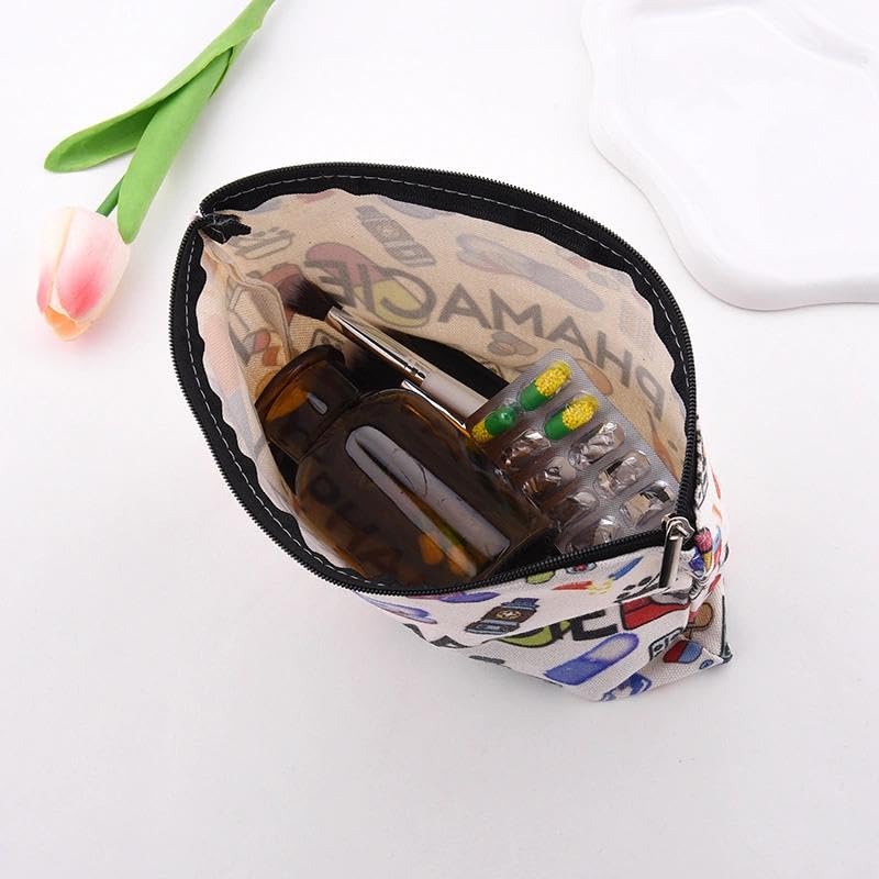 Pharmacy Technician Makeup Bag Pharmacist Graduation Retirement Appreciation Gifts Pharmacy Medication Storage Pharmacist Student Essentials Medical Zip Bag Travel Pharmacie Toiletry Cosmetic Pouch - color: Pharmacy Technician Makeup Bag
