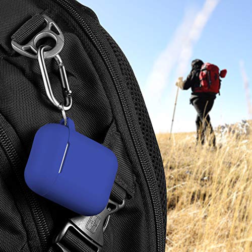 for AirPods 2nd/1st Case Silicone Cover, Blue | Compatible with Apple AirPods 2nd/1st (2019/2016) Generation with Keychain & Cleaner Kit, Wireless Charging Compatible - color: E1-Blue