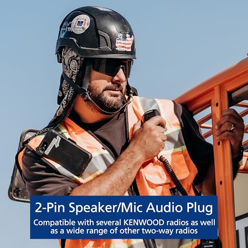 KENWOOD KMC-45D Heavy Duty Military Spec Remote Speaker/Microphone w/ 2.5mm Earphone Jack, Dust & Water Resistant, for Kenwood ProTalk & NX Series Radios, OEM - style: KMC-45D