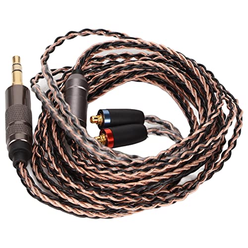 Keenso MMCX 3.5mm Earphone Cable OFC 8 Core Replacement Headphone Wire for, Low Loss Audio Cable for Exercise Enthusiasts