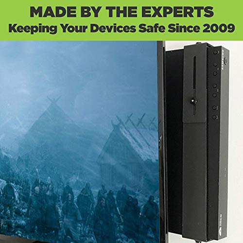 HIDEit Mounts Uni-LS Mount - Patented in 2015, Made in USA - Steel Adjustable Large and Slim Wall Mount. Hide Your Cable TV Box, Satellite Receivers, DVRs, Security NVRs and Other A/V Equipment - size: USA Made Large Slim