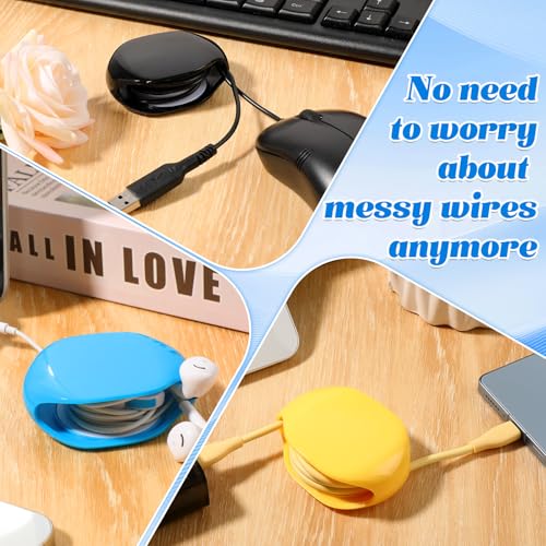 Automatic Cord Reel, Retractable Hidden Cable Reel, for USB Cable Headset Cord Charger Cable for Travel and Organization (3PCS)