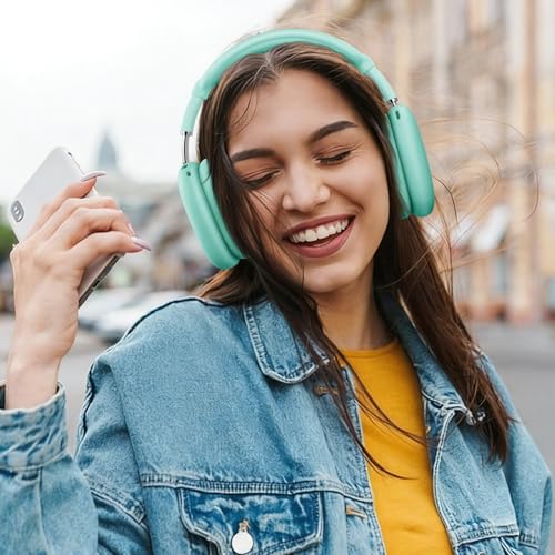Lerobo Case Cover for AirPods Max Headphones, Soft Silicone Earcup/Anti-Scratch Earpad Case Cover/Headband Cover, Accessories Protective Cover for Apple AirPods Max2024/2020(Turquoise) - color: Turquoise