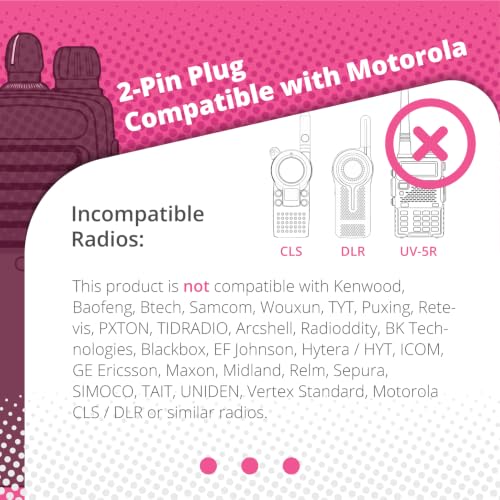 Arrowmax AEH3000-M1 C-Shape Earpiece Compatible with Motorola CP200 CP200D BPR40 CP100D CP185 RDM2070D Two-Way Radios, Earhook Headset for Commercial Us - size: 1 Piece
