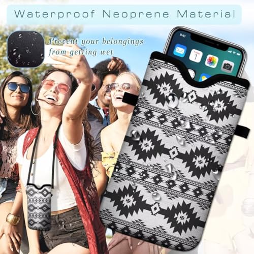 Cell Phone Sleeves Bag Case Crossbody Neoprene Holder Lanyard Phone Pouch for Women Men 7.5 X 4.5 Inches - Bohemia - color: Bohemia
