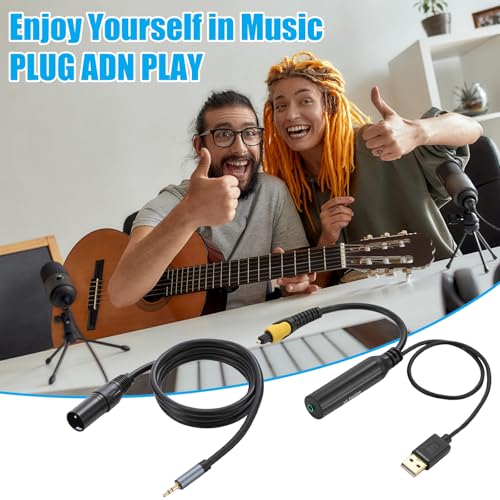 192KHz DAC Optical to XLR Converter, 3.3 Ft Optical Cable to Unbalanced Male XLR Audio Cord Adapter, Digital to Analog Audio Converter for HDTV, DVD, Set-Top Boxes