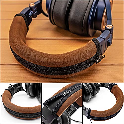 Replacement Headband Cover Compatible ATH M50X M50 M40X M40 M30X M20X Headphones (Brown) - color: Brown