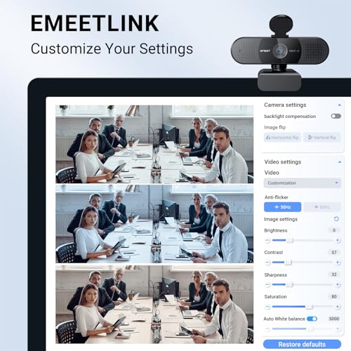 EMEET C960 AF 1080P Webcam for PC, Autofocus, 73° View Angle | Computer Camera w/Privacy Cover and Microphone, Plug and Play USB Webcam for Video Calling/Zoom/Teams/Google Meet - style: 1080P AF