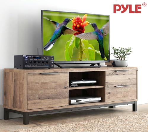 Pyle Compact Mini Home Power Amplifier - 40W Smart Small Audio Stereo Receiver w/ AUX 2 Microphone IN COM/8-Ohm/25V/70V Speakers LED Input Selector For PA Amplified Speaker Sound System - PCM20A - size: 40 Watts