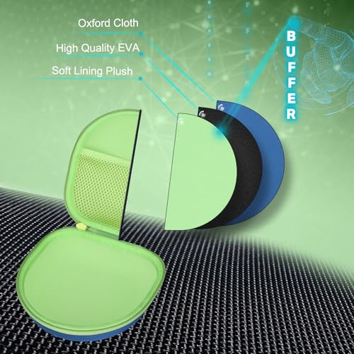 Kid Headphones Case for iClever/Acer/MIDOLA Headphone,Blue+Green,Case Only | for iClever BTH20 BTH12 HS19 BTH22 BTH26/Candy Bila/Acer/JBL/MIDOLA/JoySpark/JLab/ADOOPE/Spiderman/EarFun/ Etc Kids Headphone - color: Outer Blue+Inner Green