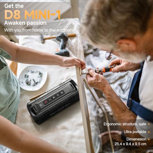 W-KING Portable Bluetooth Speaker Loud Wireless 60W Peak Waterproof Outdoor | IPX6 Rugged Floating Shower Boombox, 24H Playtime, EQ, 2 Pair, AUX TF USB Playback, 30W Powerful Bass for Party Camping Pool