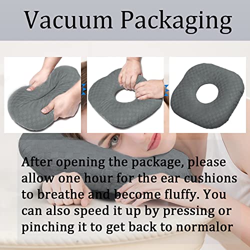 Ear Piercing Pillow with Hole for Cartilage Piercings, CNH Support - color: Dark Gray