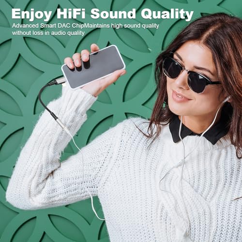 Lightning and USB C to 3.5mm Headphone Jack Adapter, USB C and Lightning to AUX Adapter (for Headphone Jack) for iPhone 16 15 14 13 Pro Max, Galaxy S24 S23 Pixel, iPad