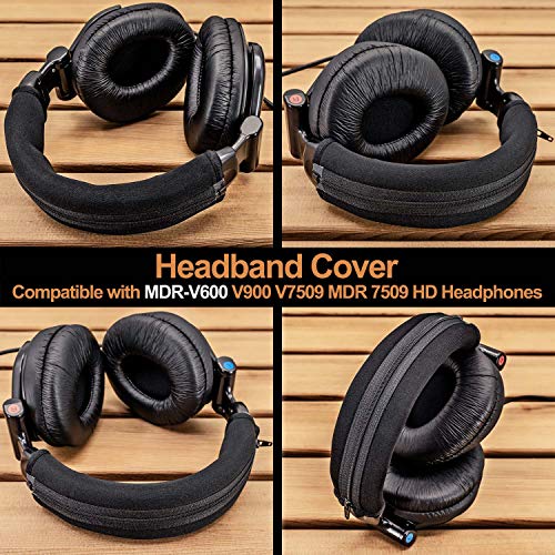 Replacement Headband Cover Compatible ATH M50X M50 M40X M40 M30X M20X Headphones (Black) - color: Black