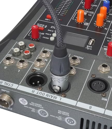 2Feet 3Pin XLR 1 Female to 4 Male Y Splitter Audio Cable,4Way-1 XLR Single Input to Four Output Parallel Connection Cable for Microphone, Audio Player, Power Amplifier, Mixing Console DMX - color: XLR 1F TO 4M-2FT