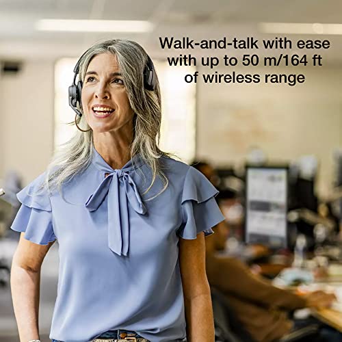 Poly Voyager 4310 Plantronics UC Wireless Bluetooth Mono Headset (USB-A) Teams - Bundled w/Global Teck Microfiber - Compatible Deskphone, PC/Mac, for Zoom, RingCentral, Vonage - color: Mono - No Charging Stand