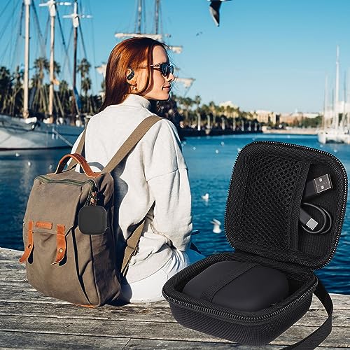 Aenllosi Hard Case for SHOKZ/AfterShokz OpenFit Open-Ear Headphones, Black | Silicone cover construction, Water-resistant design, Dust-resistant design, Impact-resistant design - color: Black