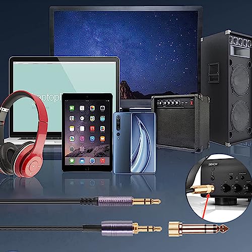 Solo3 Coiled Audio Cable Compatible with Dre Beats Solo4 Solo PRO Studio3 Marshall Major3 Major4 Headphones 3.5mm Extension Cords with 6.35mm Adapter(4.2ft-12ft) - size: 4.2ft-12ft
