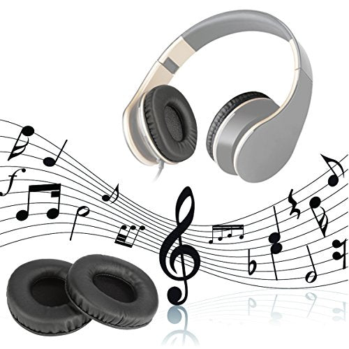 Round Ear Pad Earpad for Professional Overhead Foldable Headphones (90mm)
