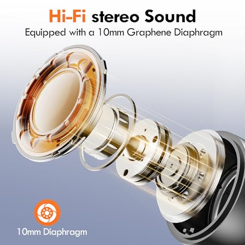 Lanteso Wireless Earbuds, Bluetooth Ear Buds with Mics Clear Call Touch Control IPX5 Waterproof in Ear Headphones with Bass Sound for iPhone Android,Workout-Glossy Black - color: Glossy Black