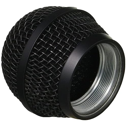 2 Pack Microphone Replacement Grille, Fits for Shure PG48, PG58, PGX2, BLX288, PG24 Mic Head Cover, Microphone Ball Head Mesh Grill Black