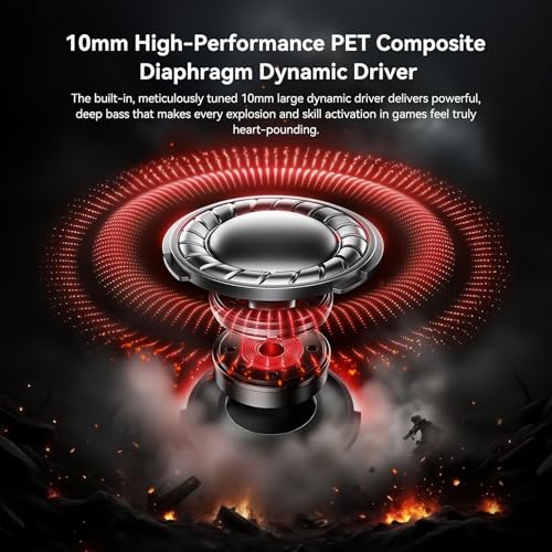 2026 Latest erabuds,KBEAR BK1 Wired Gaming Earbuds,10mm Single DD in Ear Monitor,HiFi Headset Wired Earbuds IEM Earphones with Detachable Cable for Gaming/Music/Video (Black, 3.5 no mic) - color: E