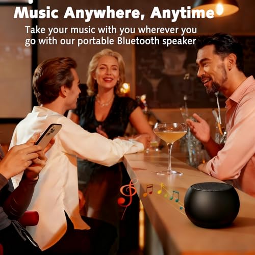 Portable Mini Bluetooth Speaker, Small Wireless Speaker Bluetooth 5.3 with Stereo Sound, Deep Bass, TWS Pairing, IP7 Waterproof, 8 Hours of Playtime, for Home/Outdoor/Party/Travel/Gift Ideas