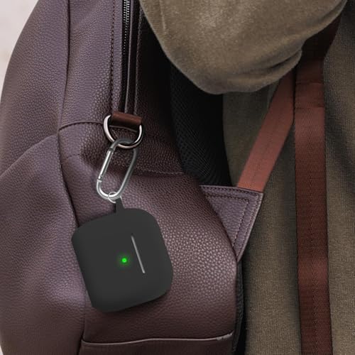 for Airpods 4th Case Cover, Come with Cleaner Kit,Soft Skin Silicone Case Cover with Keychain, Full Protective Case for Men and Women,Black Marble Pattern - color: B4-Black Marble Pattern
