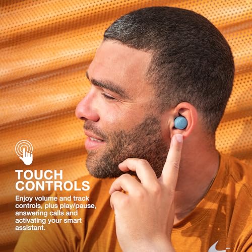 JLab Go Air Pop True Wireless Bluetooth Earbuds + Charging Case, Slate, Dual Connect, IPX4 Sweat Resistance, Bluetooth 5.1 Connection, 3 EQ Sound Settings Signature, Balanced, Bass Boost - color: Slate