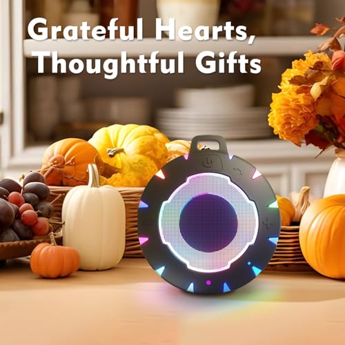HEYSONG Waterproof Shower Bluetooth Speaker, Durable & Portable with Clear Sound, Ideal for Shower, Pool, Beach & Kayaking – Great Gift for All Ages - color: Black