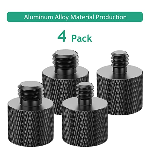 3/8 to 1/4 Camera Screw Adapter Thread 4 Pcs 1/4 Female to 3/8 Male and 3/8 Female to 1/4 Male Camera Tripod Adapter for Camera Monitor Tripod Mic Mount Microphone Stand
