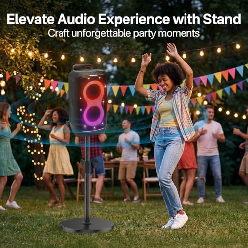 Floor Speaker Stand for JBL PartyBox 520 Stand, Adjustable Height 24.4"-32.3", Heavy Duty Surround Speaker Stands for JBL PartyBox Stand with Reinforced Base, Supports Up to 57 Lbs, 1 Pack - size: For PartyBox 520