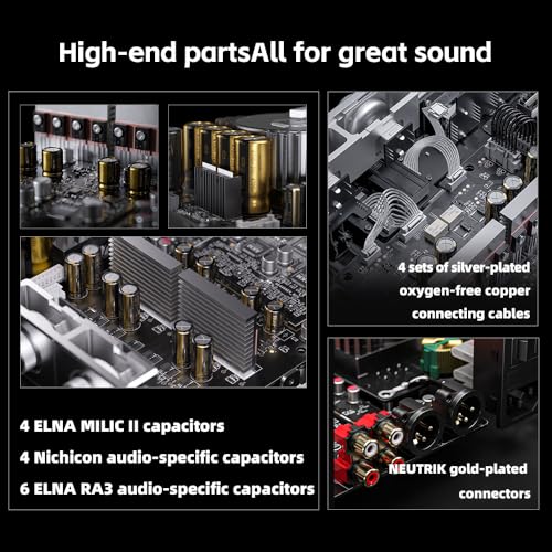 FiiO K17 Desktop DAC&Headphone Amplifier AK4191+AK4499EX*2, 31-Band PEQ, MQA,Support DSD512 32Bit/768kHz with Remote Control (Black) - color: Black