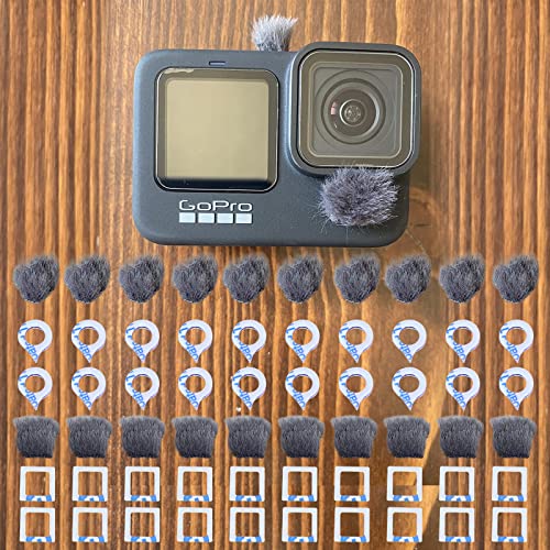 Camera Mic Wind Muff For Go Pro Hero 9 10 Dead Cat Windscreen Microphone Cover For Series Of Go Pro Hero (Grey) - color: Grey