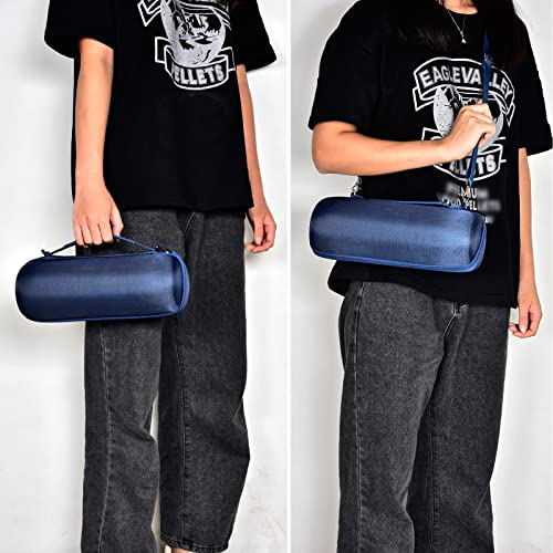 Comecase Hard Travel Case for JBL Charge 4/ Charge 5 Waterproof Bluetooth Speaker. Carrying Storage Bag Fits Charger and USB Cable - Blue+Inside Blue (Case Only) - color: Blue
