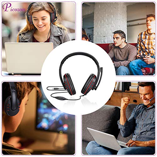 Picozon USB Gaming Headset Headphone with Microphone for PS4, PS5, Multi-Device Gaming
