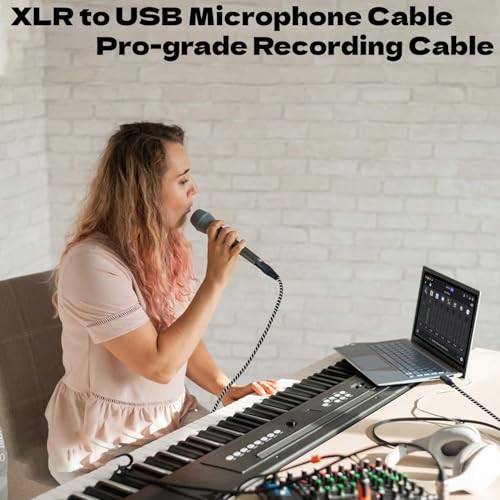 XLR Female to USB-A Recording Cable, USB Microphone Cable - 3M/10FT - size: 10FT