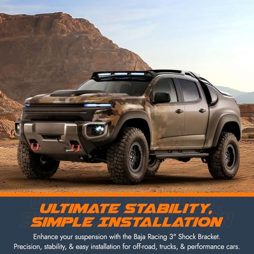 3” Shock Bracket – 6mm HRP&O Steel, 1/2" Bolt Hole, Fits 1.75"–3" Tube – Universal Shock Mount for Custom Off-Road & Performance Suspension Systems – 2 Pack.