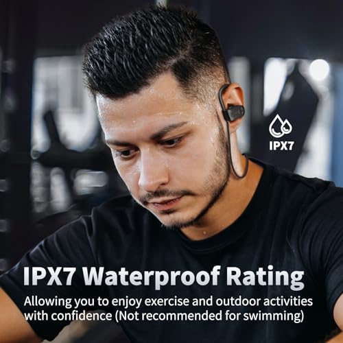 JOYWISE Bluetooth Headphones, Wireless Earbuds Bluetooth 5.3 Headphones with 16Hrs Playtime Stereo Bass Headsets, IPX7 Waterproof Running Earphones for Sports, Black - color: Black