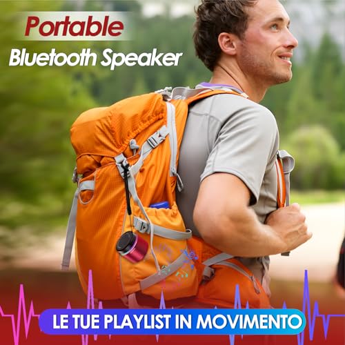 Portable Bluetooth Speaker Mini Speakers, Wireless, HD Microphone | 12H Battery Life, Metal Cover,TWS Pairing, Wireless Speaker with RGB Lights for Home/Travel/Outdoor/Car/Beach by Music Lovers - color: Red
