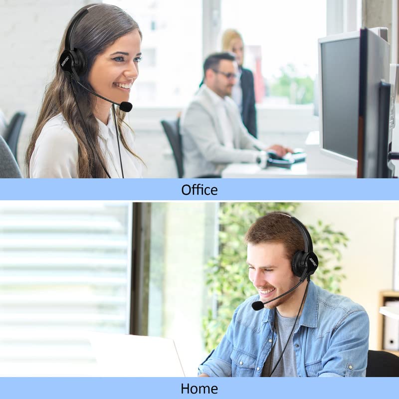 AGPTEK® Hands-Free Call Center Noise Cancelling Corded Monaural