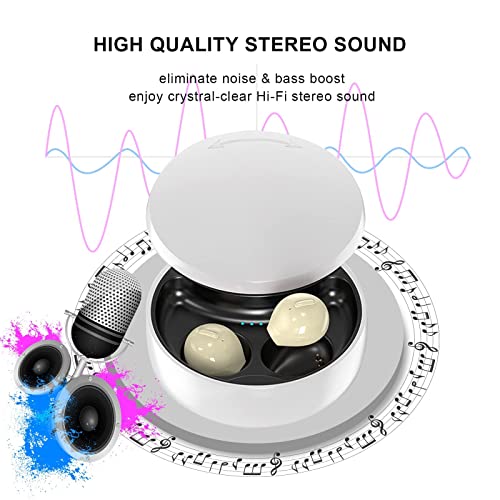 Xmenha Nude Invisible Hidden Smallest Earbuds Small Wireless Bluetooth Mini Micro Tiny Ear Buds Sleep Earbuds for Work Sleepping Buds Invisible Earphones - color: Nude