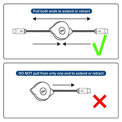 Cable Matters 4K Retractable HDMI Cable, 3.3ft | 4K@60Hz Resolution Support, HDR