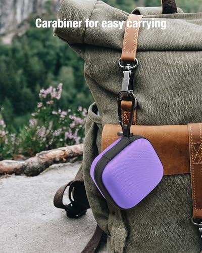Earbud Case Compatible with Beats Powerbeats Pro 2 Wireless Bluetooth Earbuds, Portable Travel Hard Shell Earphone Case - with Clip (Purple) - color: Purple