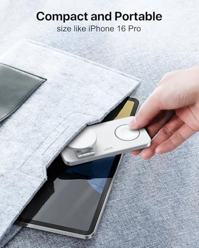 UEQ Foldable 3 in 1 Wireless Charging Station for Apple Compatible with Magsafe Charger Stand,Magnetic Wireless Charger Station for iPhone 17 Air 16 15 14 13 12 Series,Airpods Pro,Apple Watch (White) - color: White