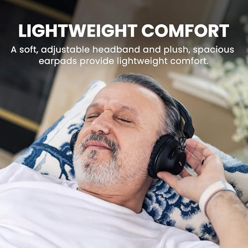 Avantree Audition 3 - Bluetooth Over-Ear Headphones with Wireless Charging Dock, 50H Battery, aptX-Adaptive, Clear Voice, Compatible with Bluetooth TVs - style: Audition 3