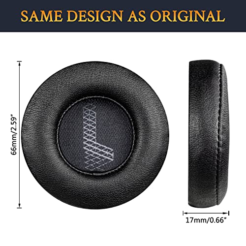 SOULWIT Replacement Ear Pads for JBL Live 400BT/Live 400 BT On-Ear Wireless Headphones, Live400 Earpads Cushions with Softer Protein Leather, Noise Isolation Foam - Black - color: Black