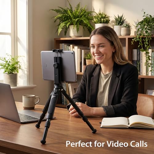 Zeadio Adjustable Camera Tripod, Portable Aluminum Tabletop Travel Tripod, 3-Stage Height Adjustable, 5kg Load Capacity, with 1/4" Mount for DSLR, Gimbal, Smartphone, Action Camera etc - style: Adjustable Version