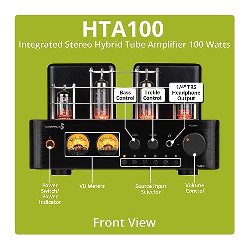 Dayton Audio HTA100 Integrated Stereo Hybrid Tube Amplifier 100 Watts - color: HTA100